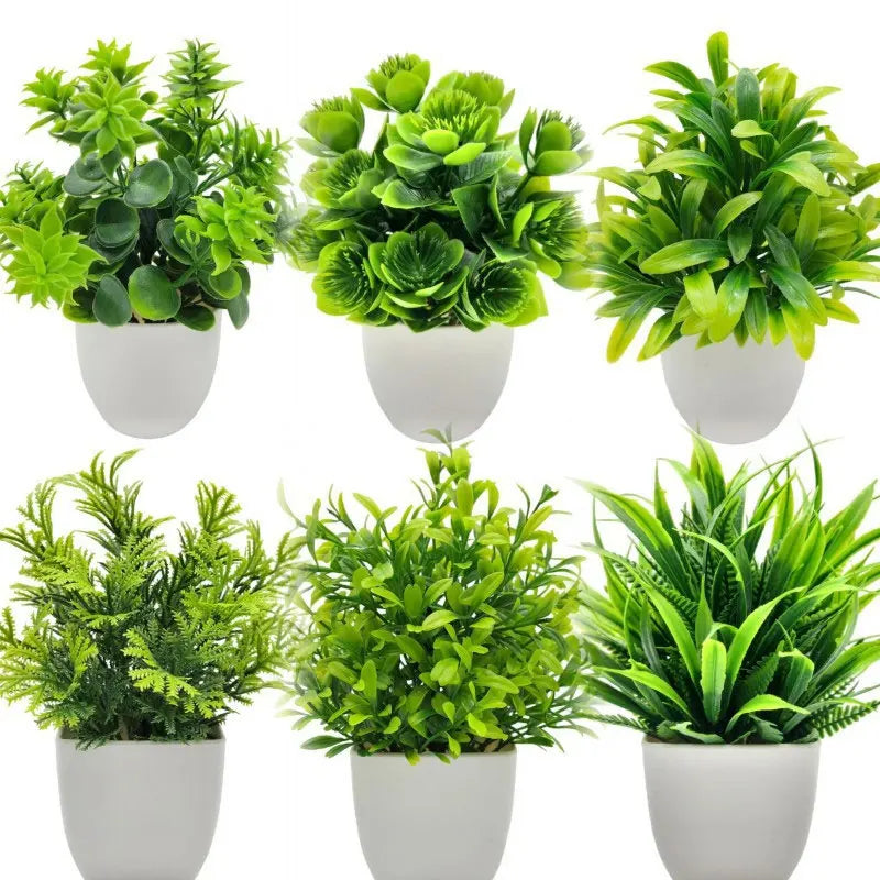 Artificial Bonsai Green Fake Plant Potted Plants Indoor and Outdoor Home Bedroom Decorations Living Room and Bedroom Decoration