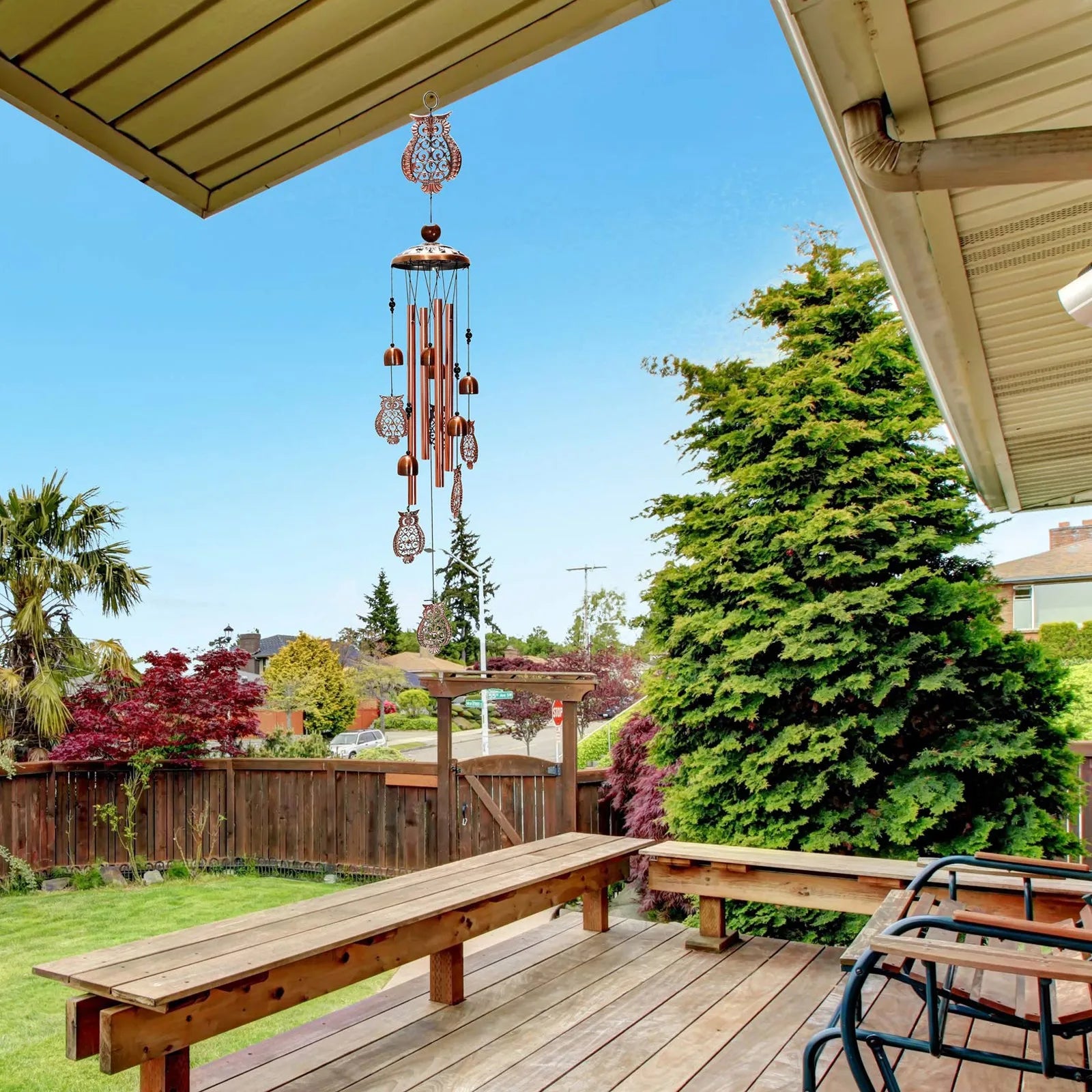 1pc Wind Chime Large Bells Wind Chimes Chapel Home Decor For Garden Outdoor Decoration Decor Gifts Yard Hanging Decor