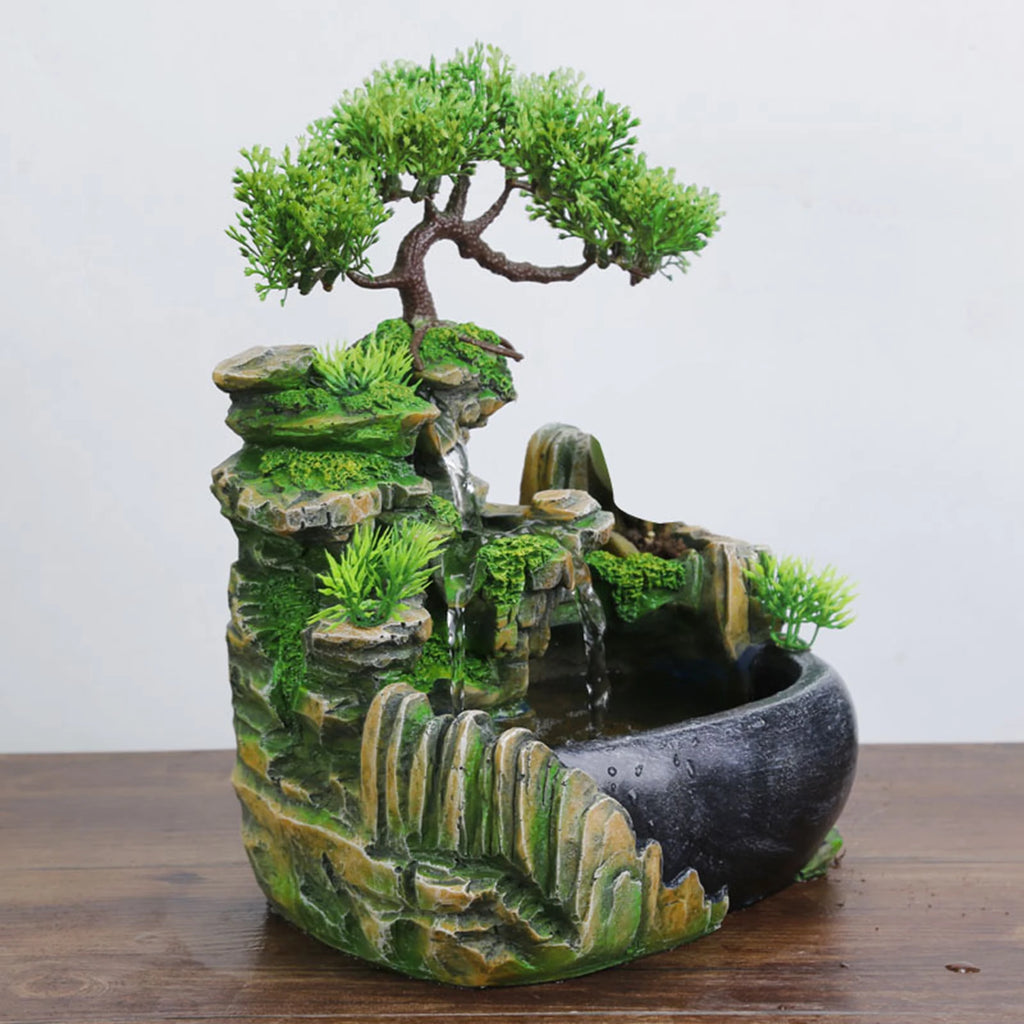 Tabletop Fountain Indoor Rockery Waterfall Humidifier Fountain - Calming and Relaxing , Relaxation Bedroom Decoration