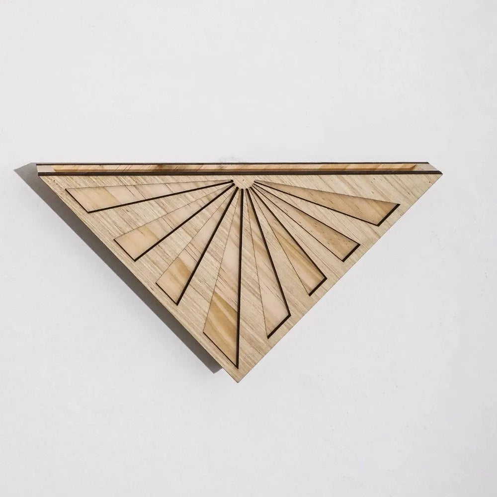 Plant Holder Modern Wooden Triangle Wall Planter Minimalist Decorative Geometric Flower Pot Handmade Succulent Pot Indoor