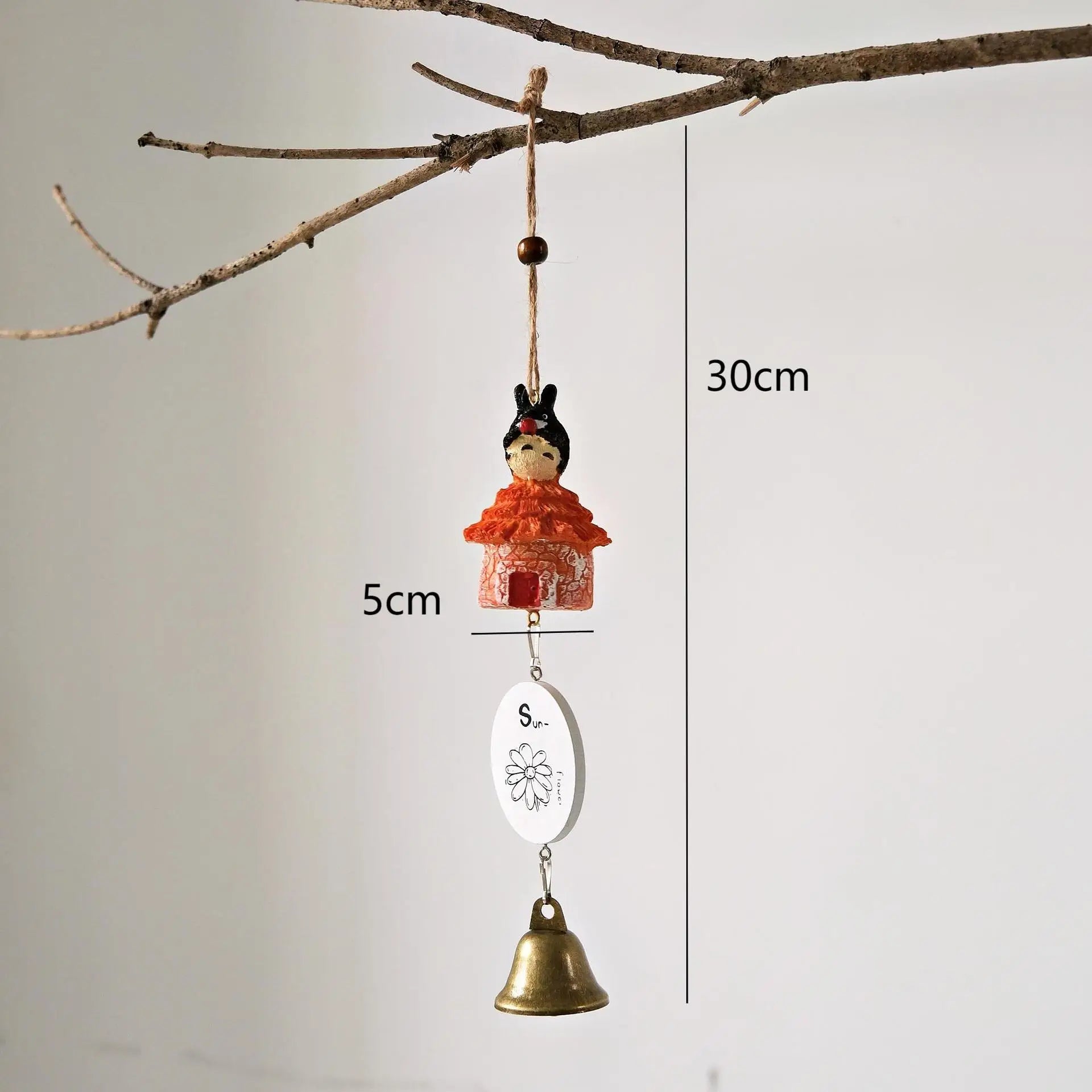 Cartoon Totoro Wind Chime  Resin Hanging Bell Creative Home Decor Wall Ornament Household Goods