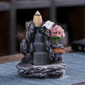 Backflow Incense Holder Waterfall Incense Burner Home Decor Aromatherapy Ornament Incense Cones with Backflow Incense Cones