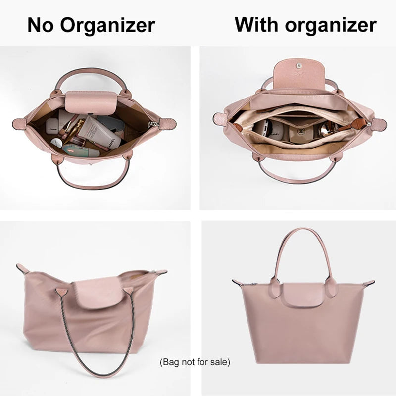 EverToner Nylon Insert Organizer Bag for Longch-mp LE PLIAGE Bag Luxury Handbags Travel Inner Purse Portable Makeup Bags