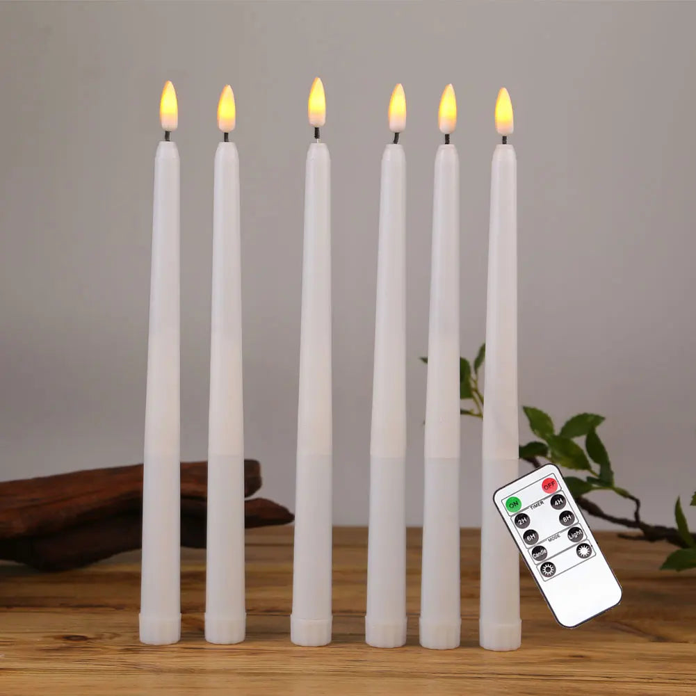 Wedding LED Flameless Taper Candles 11inch/28cm Battery Operated Fake Flickering Realistic Window Candlesticks For Holiday