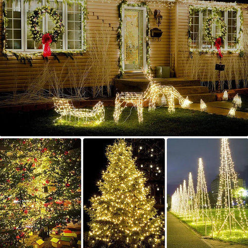 12/22/32M Solar LED Fairy String Lights Waterproof Outdoor Garland Lamp Christmas Party Garden Patio Wedding Festival Decoration