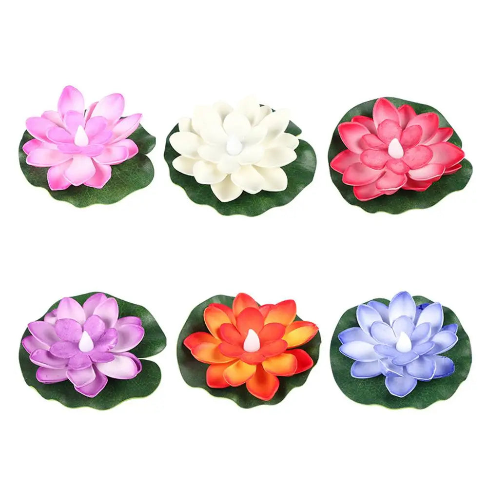 Lotus Night Light Floating Water Flower  Lotus Sensor Night Lamp Floating WaterGlow Flower Lamps Garden Decor Festive Wishing
