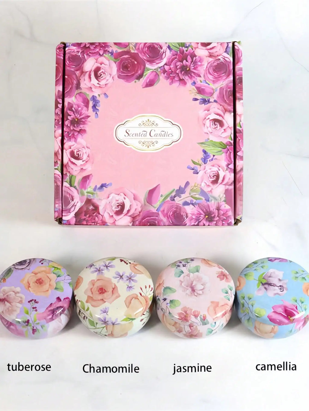 4 cans/set of hot melt wax aromatherapy set, homemade soy candle cup, flower candles for wedding and holiday decoration