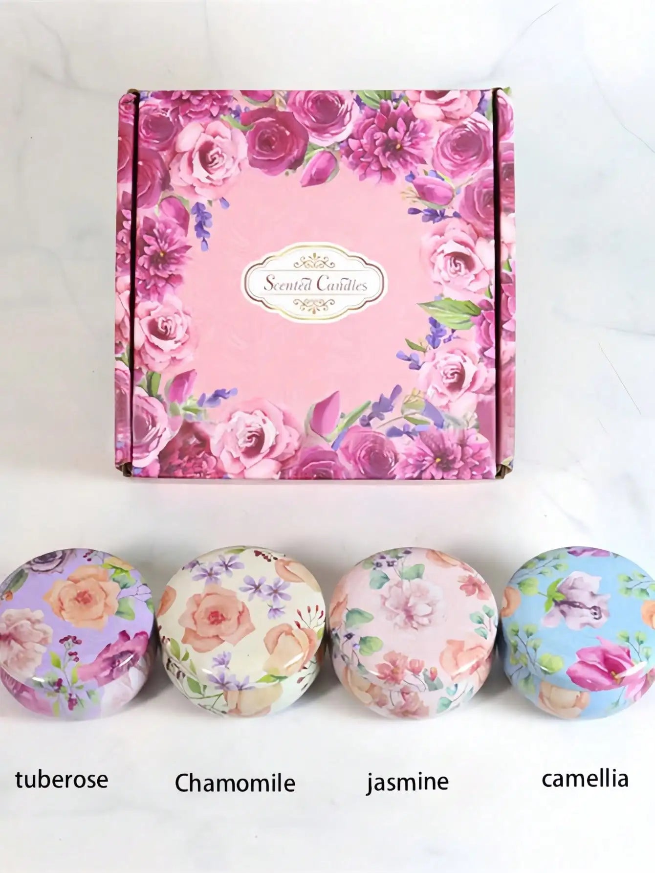 4 cans/set of hot melt wax aromatherapy set, homemade soy candle cup, flower candles for wedding and holiday decoration