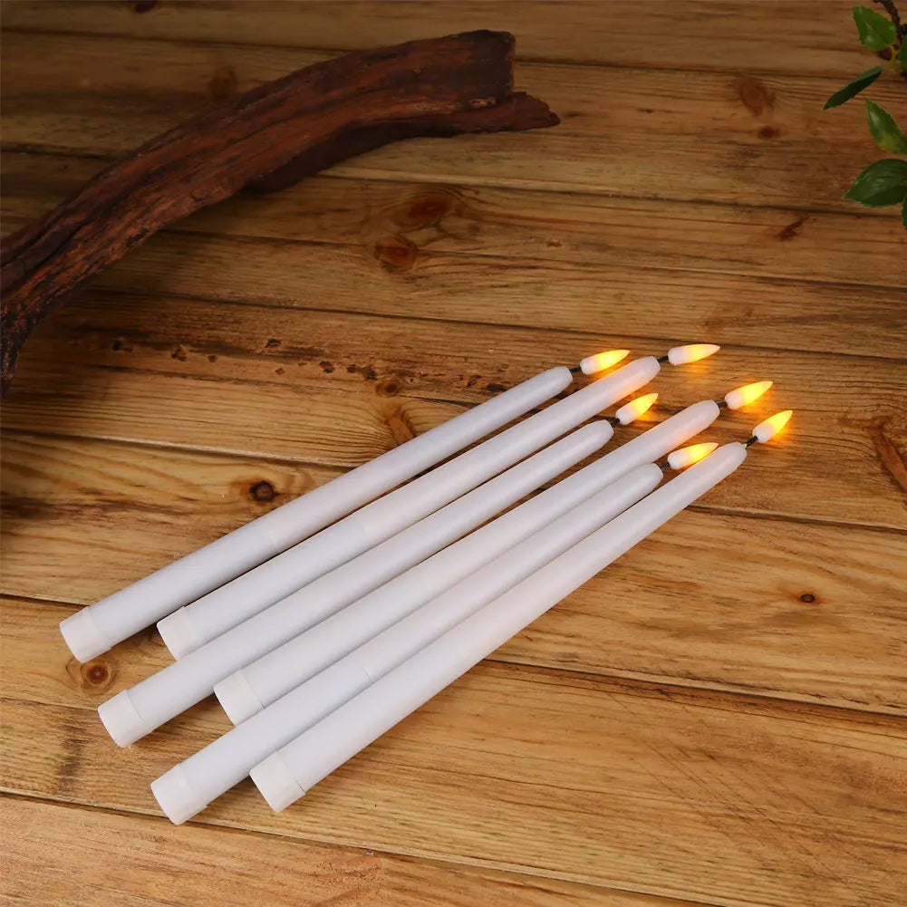 Wedding LED Flameless Taper Candles 11inch/28cm Battery Operated Fake Flickering Realistic Window Candlesticks For Holiday