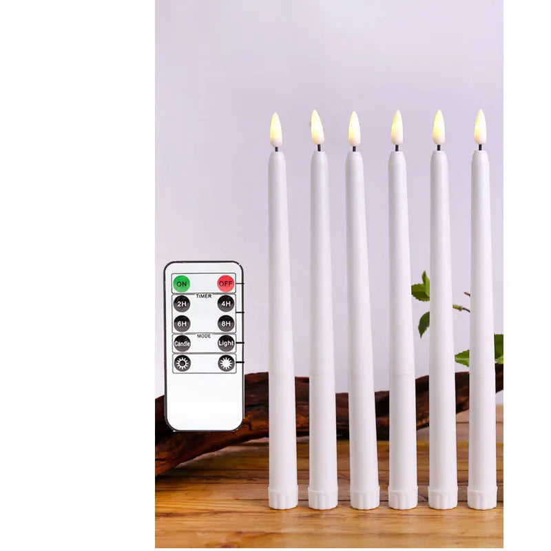 Wedding LED Flameless Taper Candles 11inch/28cm Battery Operated Fake Flickering Realistic Window Candlesticks For Holiday