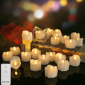 Flameless LED Electronic Candle with Remote Control LED Lighting with Flickering Flame Tea Lights Wedding Party Home Decor