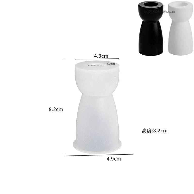 S/M/L/U-Shape Candle Holder Silicone Mold Crystal Mirror Epoxy Resin Mould DIY Cement Gypsum Arched Mould Candlestick Home Decor